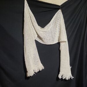 Elegant Cream Knit Scarf